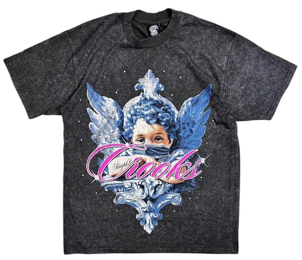 Crooks & Castles Men's T-Shirt Heavyweight Relaxed Fit Angel Tee